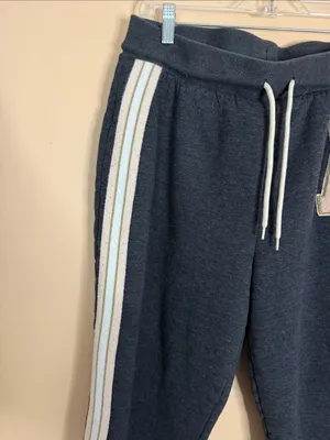 No Boundaries Navy Joggers with White and Light Blue Side Stripes thumbnail 5