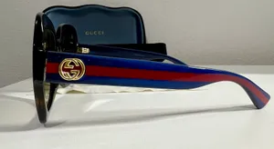 Gucci Sunglasses ❤️ Havana Glitter Blue and Red Brown Gradient thumbnail 4