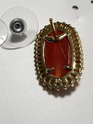 Kendra Scott Ellie Baguette Stud Earring & Matching AB Fiery Coral Necklace thumbnail 10