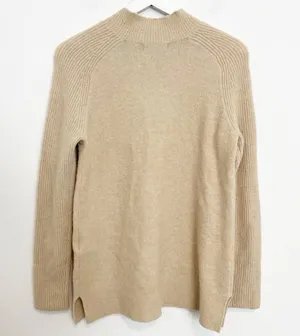 Banana Republic Sweater Size Small Merino Wool Rib Knit Mock Neck Corporate Chic thumbnail 1