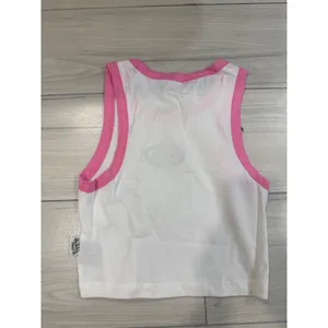 Von Dutch Pajama Set White Pink Ringer Crop Top Blue Plaid Shorts Small NWT thumbnail 10