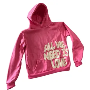 Women's Pink All We Need Is Love Hoodie Size Small #260609 thumbnail 1