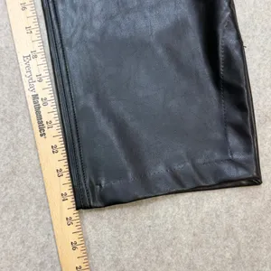 Abercrombie & Fitch Vegan Leather Cropped Pants 28/6 XS Black 90s Straight Edgy thumbnail 11