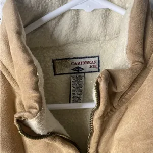 Vtg Women's lg Full Zip Vest caribbean joe let go 104521 Tan Southern Western thumbnail 5