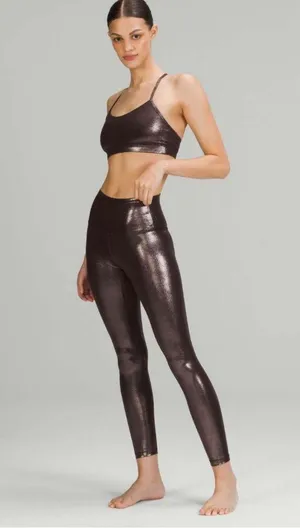 NWT Align HR 25” Legging Shine Foil Print French Press Size 12 thumbnail 3