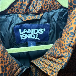 Lands'‎ End Leopard Print Puffer Vest thumbnail 4