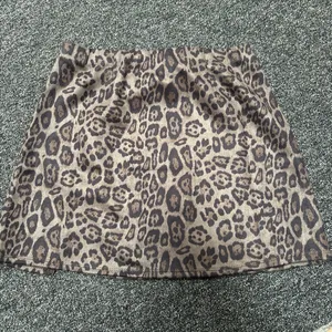 Leopard Print Mini Skirt with Bows Brown thumbnail 2