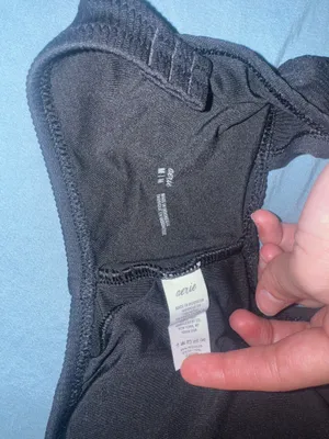 Aerie black swim top thumbnail 2