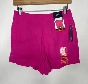 NEW Gap Womens Pink Linen Pull On Shorts Size X-Small thumbnail 1