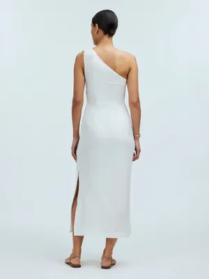 NWT Madewell One-Shoulder Midi Dress in Lighthouse White Size 2 thumbnail 5