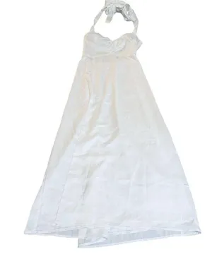 NWOT Show Me Your MuMu Mina Midi Dress Ivory Luxe Satin Size Small Formal thumbnail 5