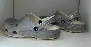 Crocs Classic Glitter II Clog Shoe 'Silver' Size Men's 4 /Women's 6 thumbnail 8