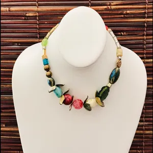 Chico’s Mixed Media Colorful Stone Necklace thumbnail 2
