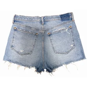 Abercrombie & Fitch The Mom Short Distressed High Rise Denim Blue Size‎ 30 thumbnail 2
