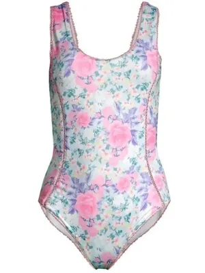 LoveShackFancy Mikkel Floral One-Piece Swimsuit Size XS‎ NWT thumbnail 1