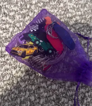 Colorful car keychains set Multiple thumbnail 1