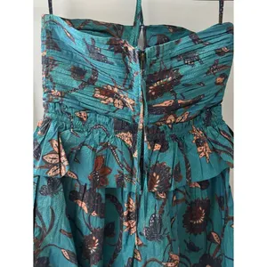 Ulla Johnson Isidro Romper Playsuit 6 Lagoon Teal Floral Print Resort Luxury thumbnail 10