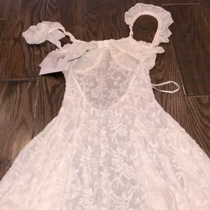 Princess Polly Mariea white frill mini dress new with tags size 0 thumbnail 11