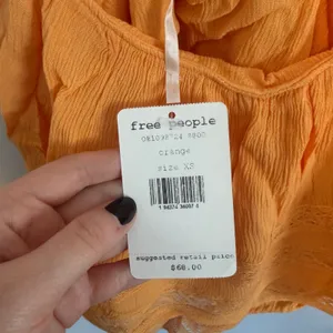 Free People Home Again Tank Top Cropped Orange NWT size Extra Small thumbnail 7