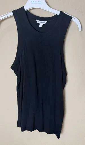 Banana Republic Cotton Knit Super Soft Black Tank Top Size Small thumbnail 1