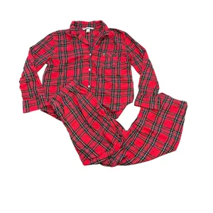 Victoria's Secret Red Plaid Pajama Set Sleepwear Women's Size‎ S thumbnail 2