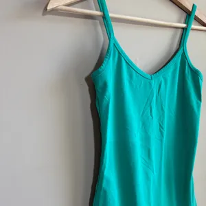 BKE turquoise green y2k camisole tank top sweetheart neckline women S extra long thumbnail 2