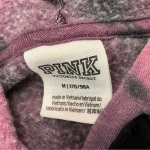 Victoria’s Secret PINK everyday campus lounge pullover hooded multi tie dye sz M thumbnail 3