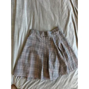 Garage Grey Pink Glen Plaid Pleated‎ Mini Skirt Skater Academic XS thumbnail 4