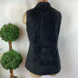 The North Face Women's Black Fuzzy Cozy Fleece Zip Up Sleeveless Vest M thumbnail 3