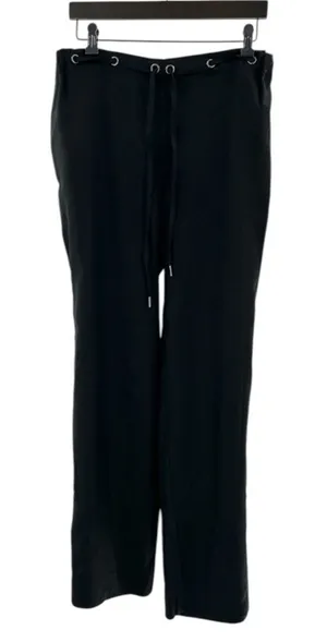 Reformation grommet drawstring waist black pants‎ Sz S thumbnail 1