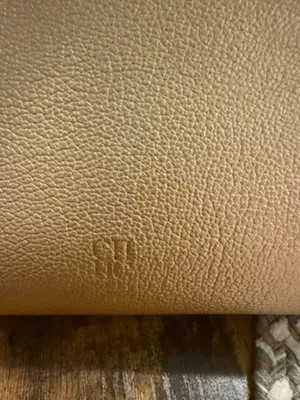 ✨ Auth Carolina Herrera Leather Tote Bag + Designer Scarf Charm ($200 Value) ✨ thumbnail 5