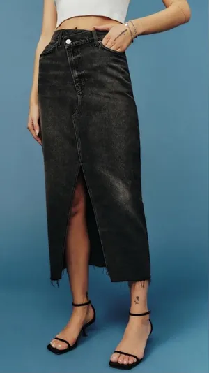 Reformation Nila Long Denim Skirt thumbnail 1