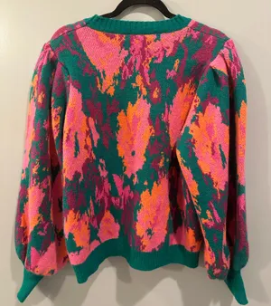 JODIFL Abstract Balloon Sleeve Sweater thumbnail 3
