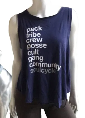 SoulCycle Pack Tribe Open Back Tank Blue Women's Size Small thumbnail 1