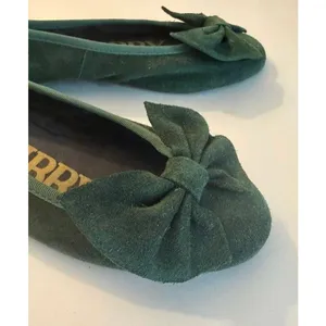 Vintage 90's Sam & Libby Ballet Flats in Forest Green Suede sz. 8.5 thumbnail 4