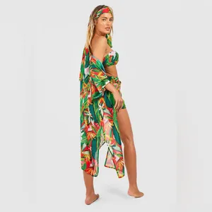 Boohoo Tropicana Three Piece Beach Co-ord Set MD thumbnail 4