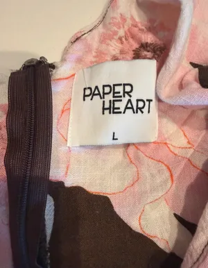 Paper Heart Brown Dress with Pink Flowers thumbnail 4