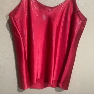 Gillian & O’Malley red sparkly slip on tank‎ top Size XL Y2k thumbnail 4