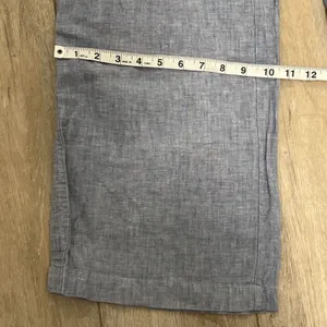 ATHLETA Cabo 100% Linen Wide Leg Pant Women Size 4 Tall Zip Pockets Drawstring thumbnail 7