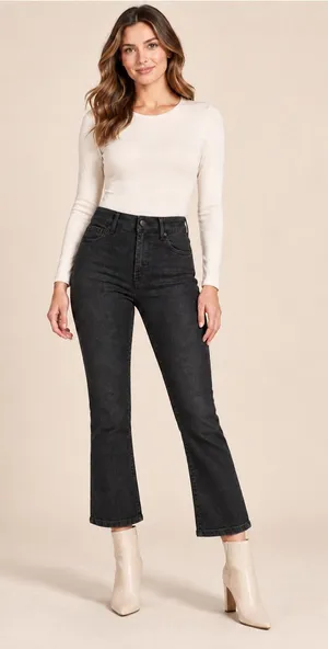 7 For All Mankind Black Sparkle Bootcut Jeans Women’s Size 29 Coated thumbnail 1