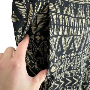 BCX Black‎ Tan Patterned Lightweight Elastic Waist Straight Leg Pants Size XL thumbnail 3