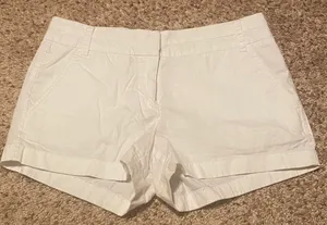 J. Crew 100% Cotton Chino Broken-In White Shorts thumbnail 1