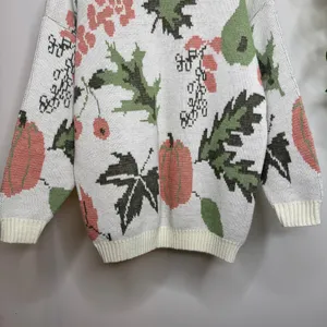Vintage VTG Bay Point Threads Pumpkin Fall Knit 100% Acrylic Sweater M Medium thumbnail 6
