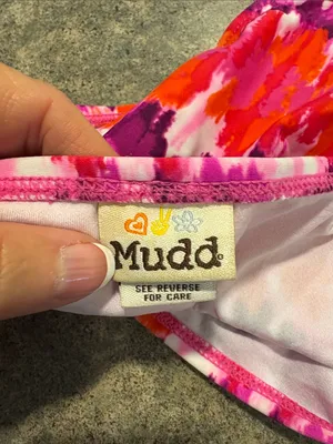Mudd Pink Purple and Orange Tie-Dye Bikini Bottom thumbnail 3
