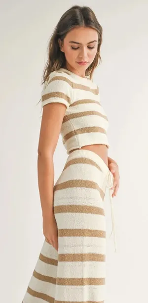 Striped lounge tee Multiple Size L thumbnail 1