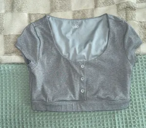 Lululemon Alo Yoga Blissful Henley Bra‎ Top M thumbnail 1