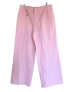 Nwot Zara Wide Leg Cotton Bloggers Fave Wide Leg Pant Super High Rise Large thumbnail 3