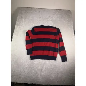 Brandy Melville Brianna Striped Sweater Red Navy Crew Neck Relaxed Fit thumbnail 9