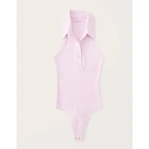 NEW Abercrombie & Fitch lavender soft ribbed bodysuit women’s size large thumbnail 2