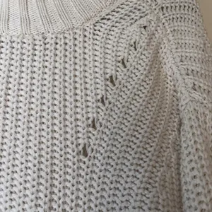 7 For All Mankind Chunky Sweater Sz XL Minimal White Zippers Boho Coastal Summer thumbnail 10